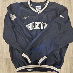 Vintage Reebok Team Edition GeorgeTown Hoyas Embroidered 1/4 Zip Pullover XL